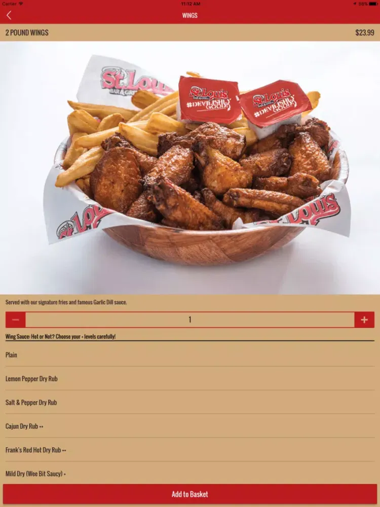 Capturas de tela do St. Louis Bar & Grill Ordering iPad 