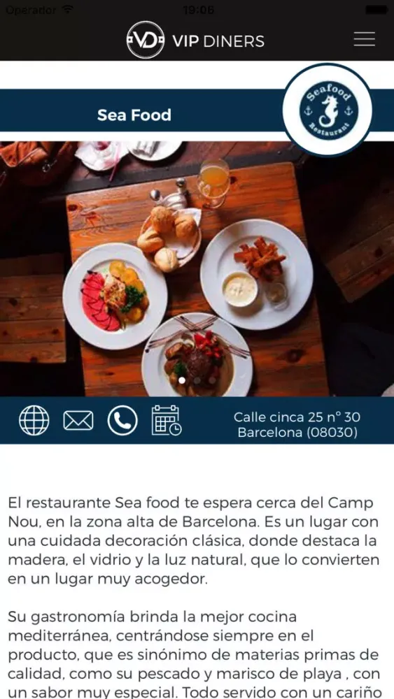Tangkapan skrin VIP Diners Exclusive APP