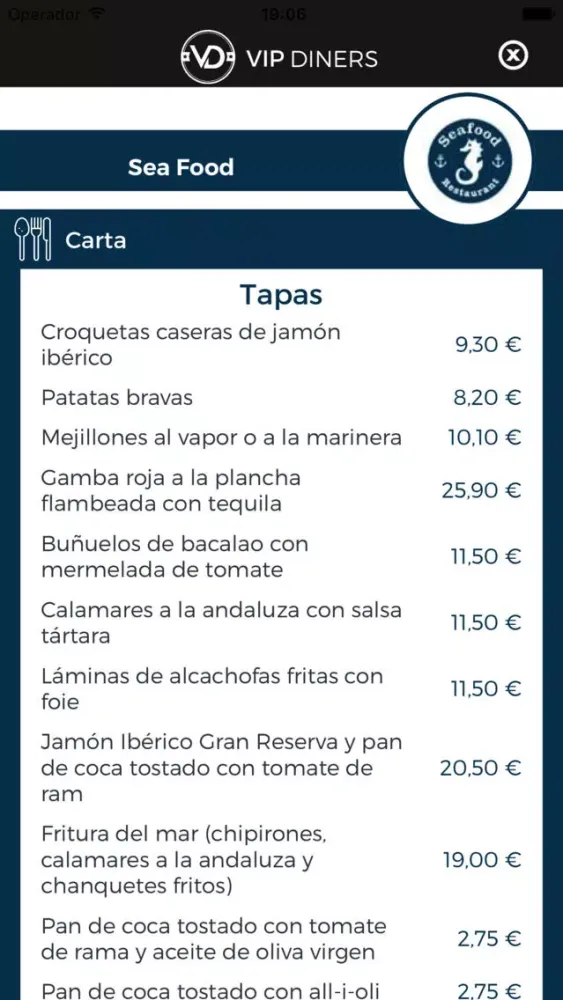 Tangkapan skrin VIP Diners Exclusive APP