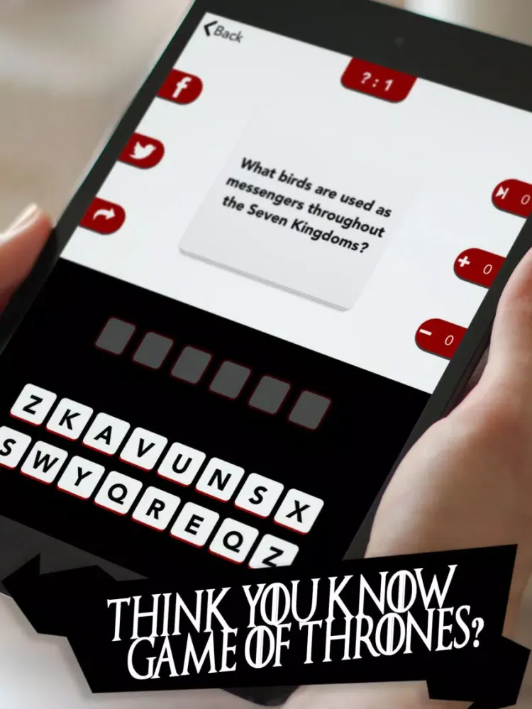 Trivia - for Game of Thrones fans iPad  স্ক্রিনশট
