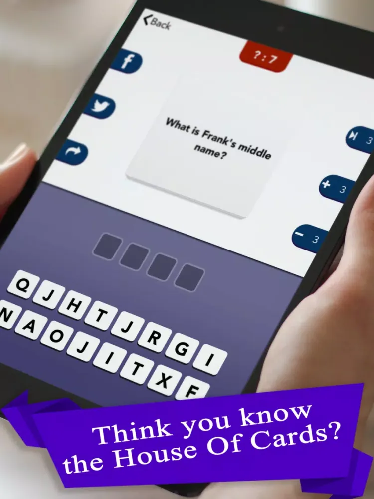 Tangkapan skrin Trivia Challenge - for House Of Cards Fans iPad 