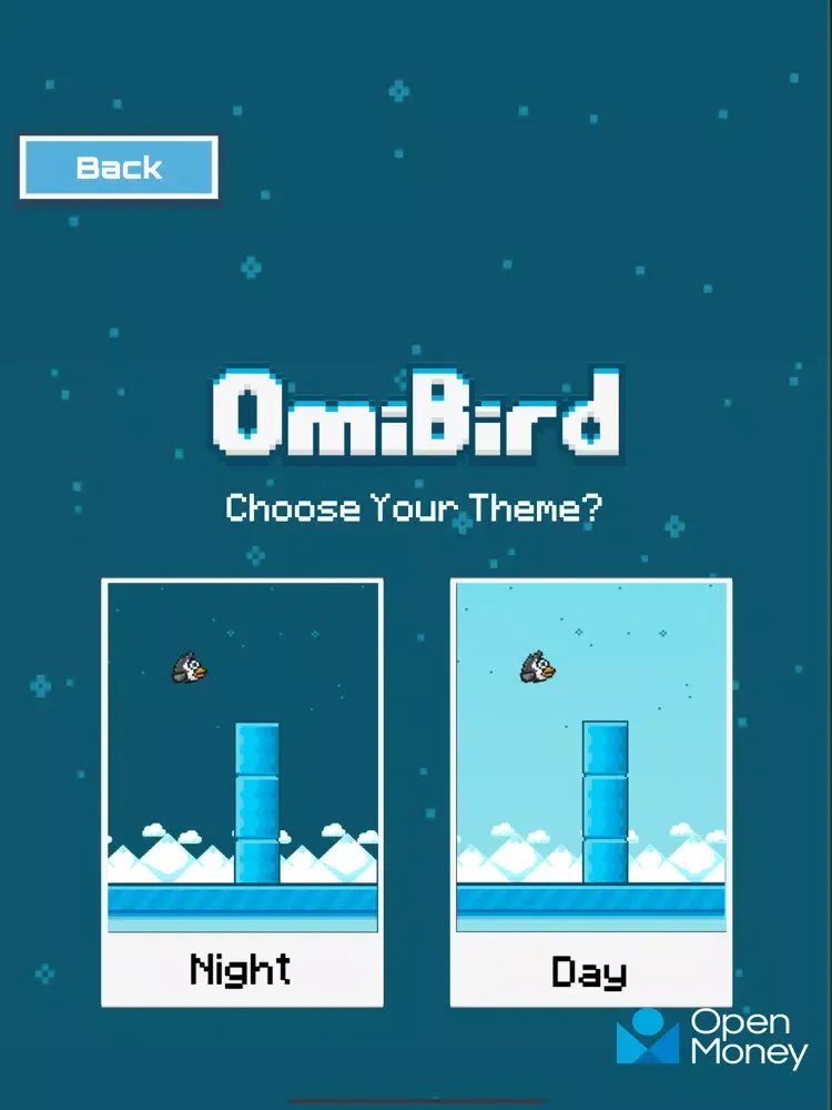 Tangkapan layar Omi Bird iPad 