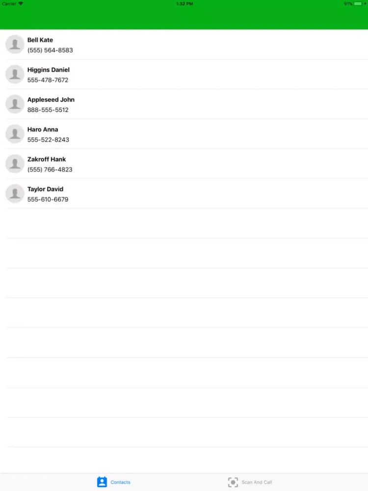 ภาพหน้าจอของ MNN: Quản Lý Danh Bạ iPad 