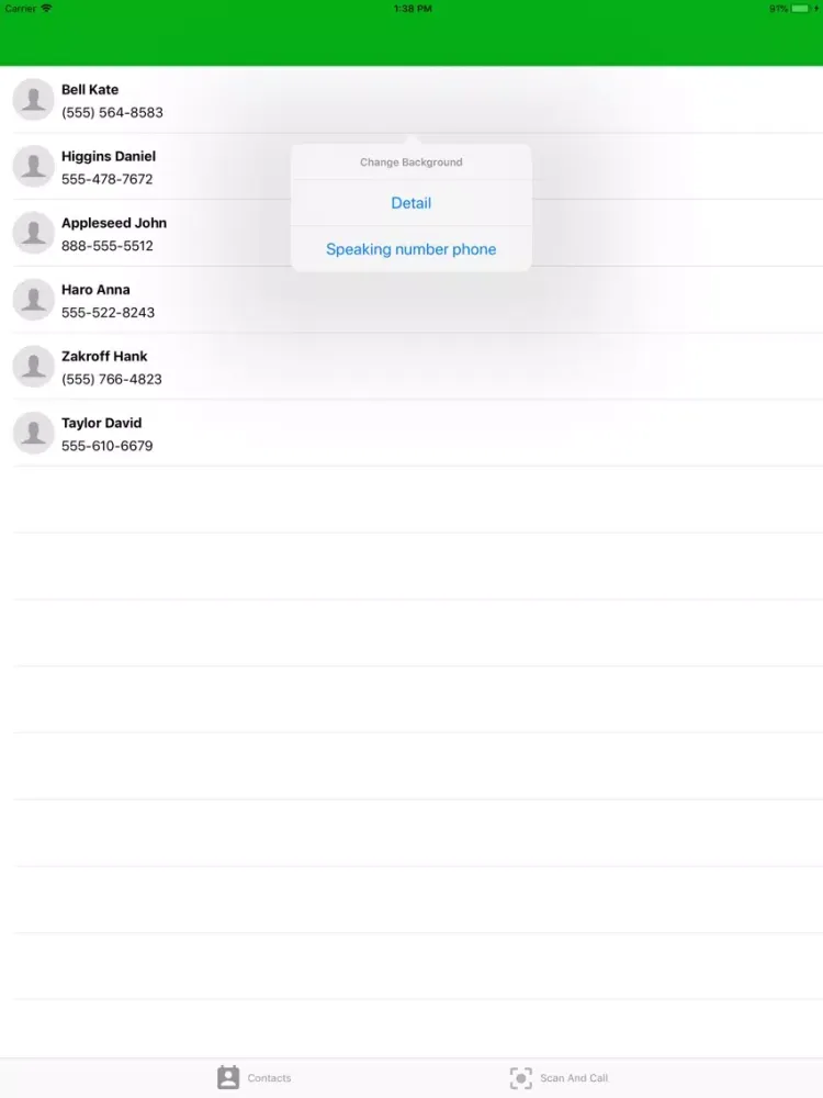 ภาพหน้าจอของ MNN: Quản Lý Danh Bạ iPad 