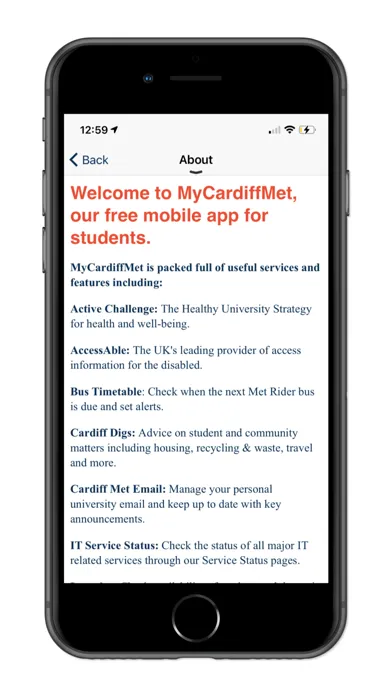 Captures d'écran de Cardiff Met University