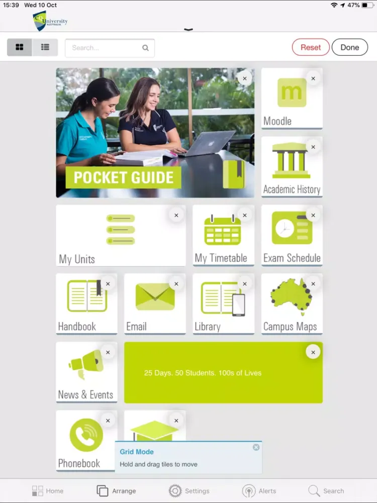CQUniversity Mobile App iPad  Screenshots
