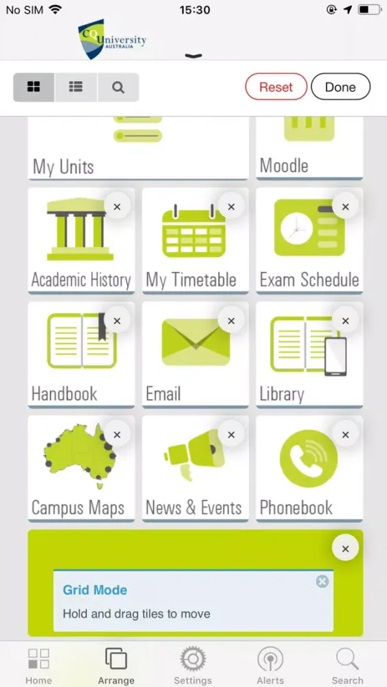 CQUniversity Mobile App Screenshots