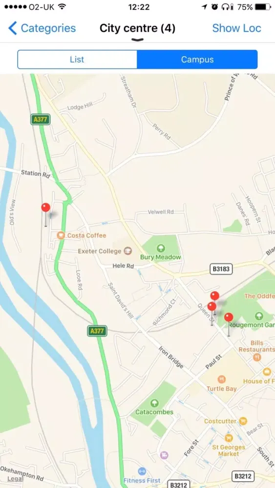 University of Exeter Conference and Events Screenshots