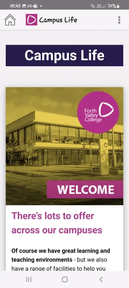 Zrzuty ekranu Forth Valley College