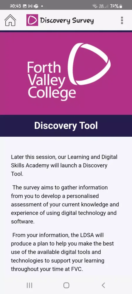 Zrzuty ekranu Forth Valley College