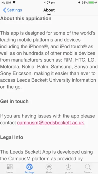 Leeds Beckett University應用截圖