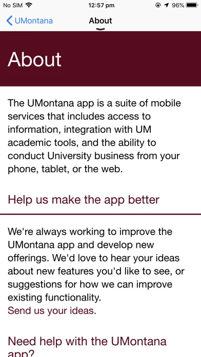 Capturas de pantalla de University of Montana