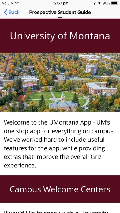 Capturas de pantalla de University of Montana