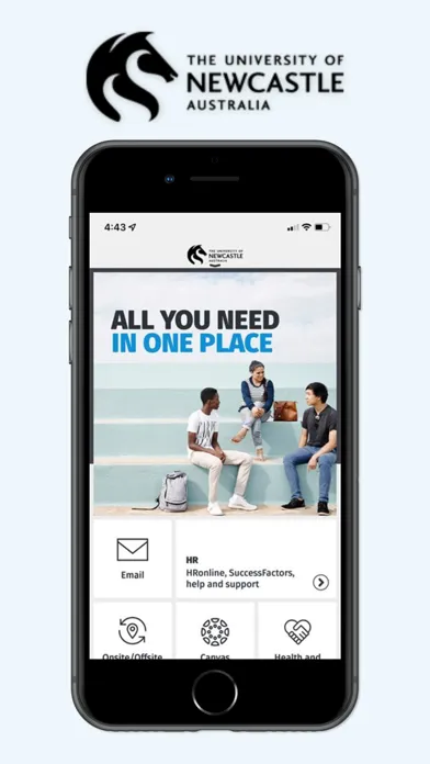 Zrzuty ekranu myUni University of Newcastle