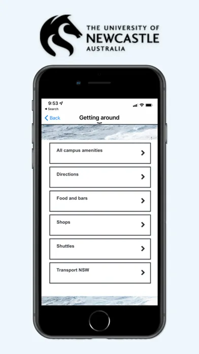 Zrzuty ekranu myUni University of Newcastle