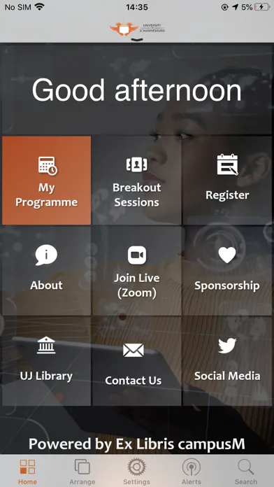 Tangkapan skrin UJ Conference 2020