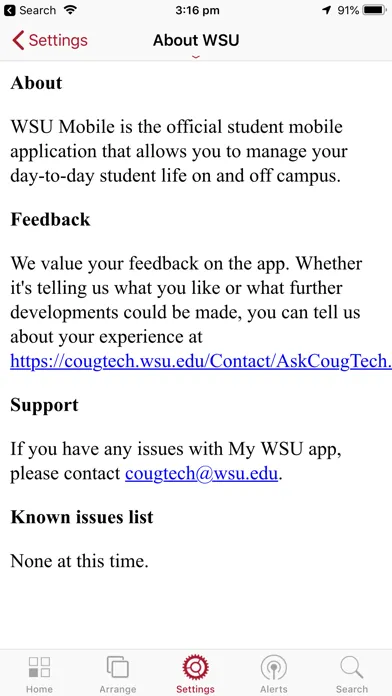 WSU Mobile স্ক্রিনশট