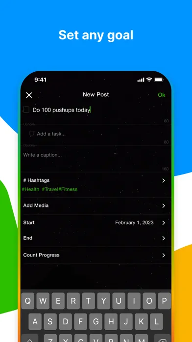 ภาพหน้าจอของ Ombo: Goal sharing