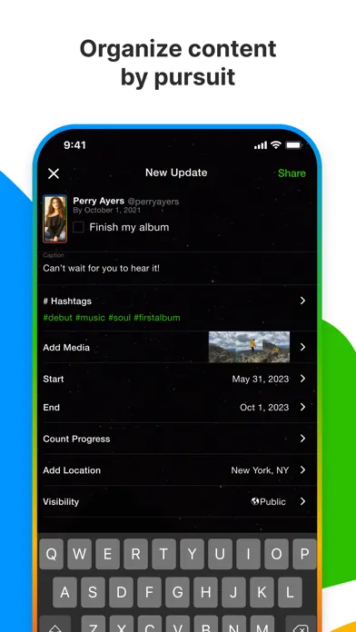 ภาพหน้าจอของ Ombo: Goal sharing