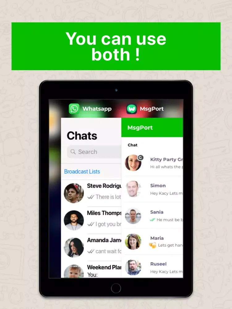 Screenshot di MsgPort - Dual WhatsApp WA iPad 
