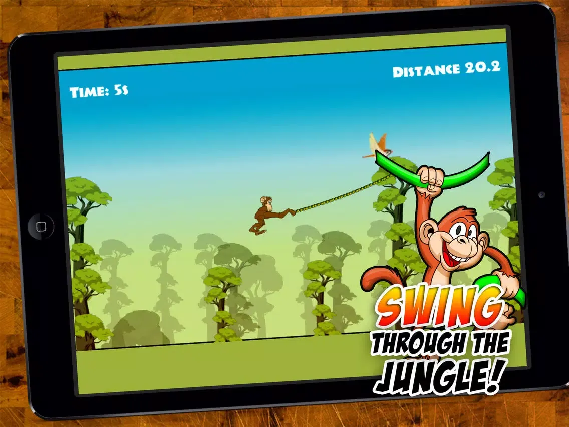 Capturas de tela do Swinging Monkey - Swing Through The Heat Of The Jungle As Far As The Baboon Can! iPad 