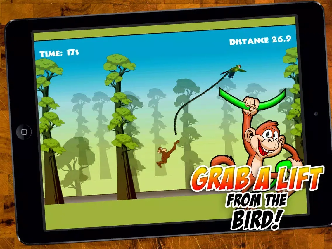 Capturas de tela do Swinging Monkey - Swing Through The Heat Of The Jungle As Far As The Baboon Can! iPad 