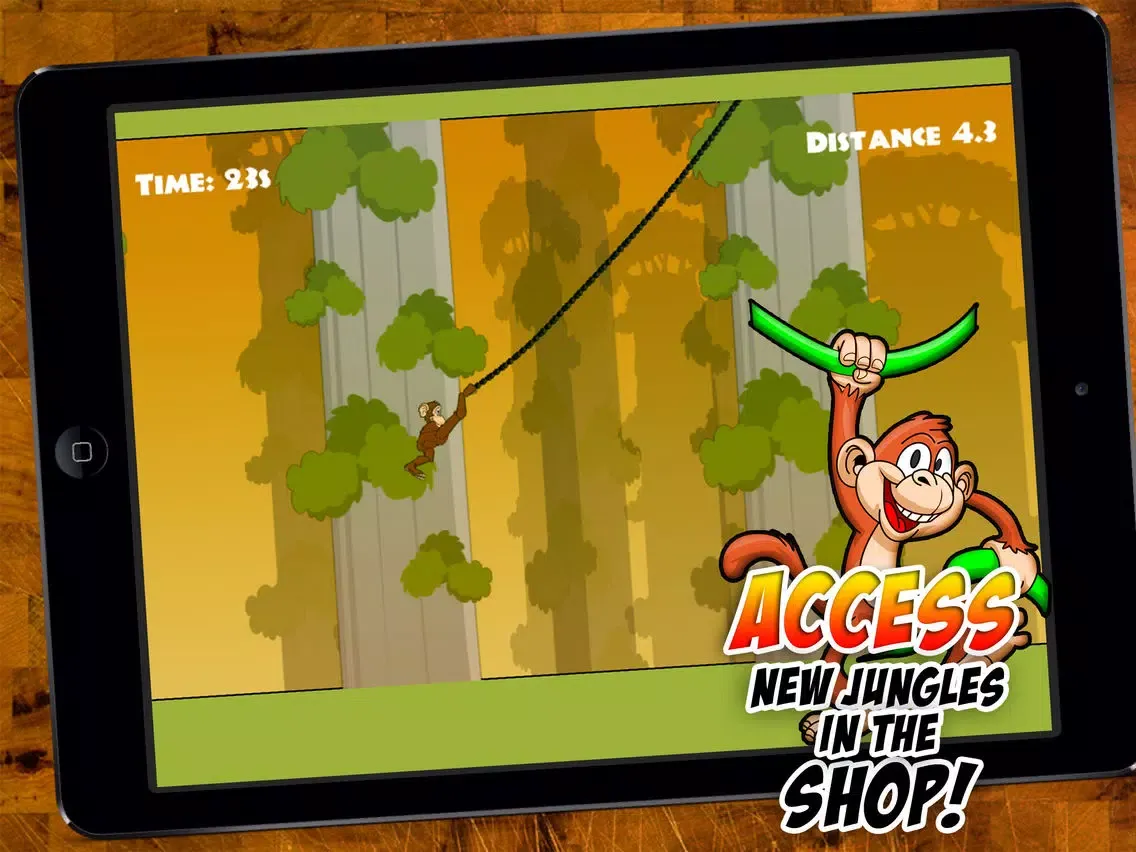 Capturas de tela do Swinging Monkey - Swing Through The Heat Of The Jungle As Far As The Baboon Can! iPad 