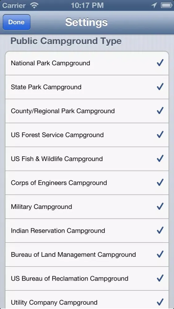 Screenshot di National and State Park Camping Guide - Free
