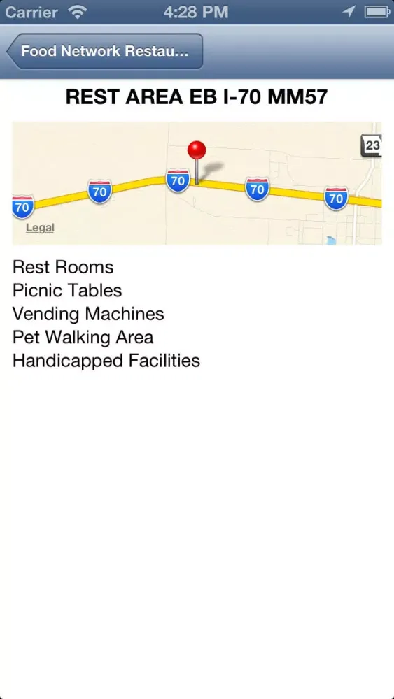 Скриншоты Rest Area Locator for US highway - Lite