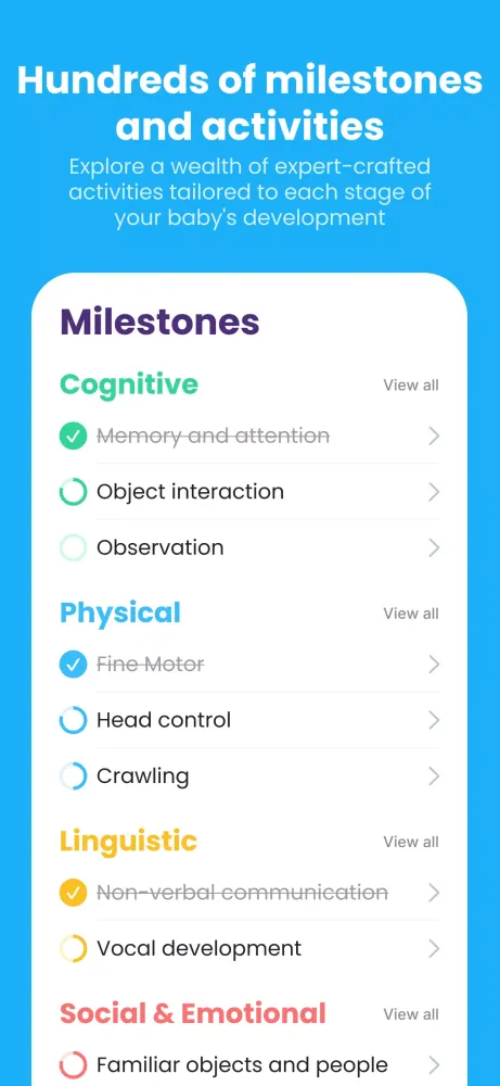 Baby Leap: Milestone Tracker应用截图
