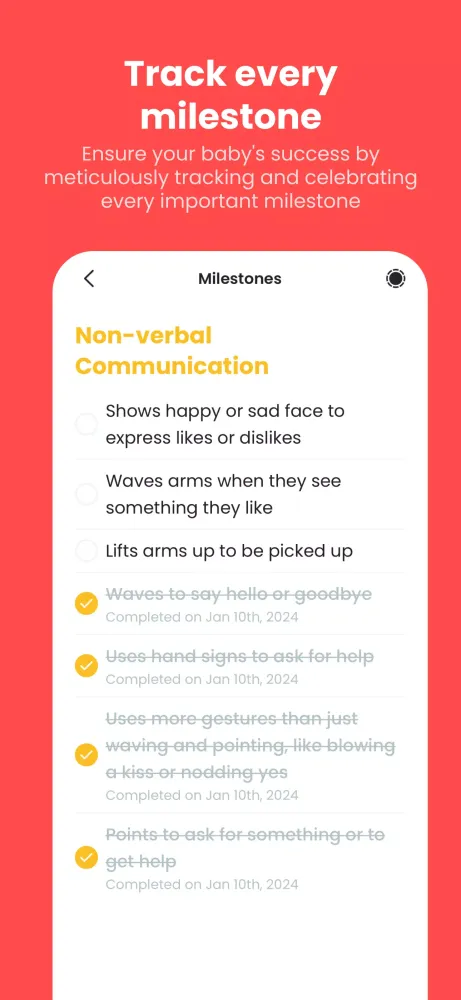 Baby Leap: Milestone Tracker应用截图