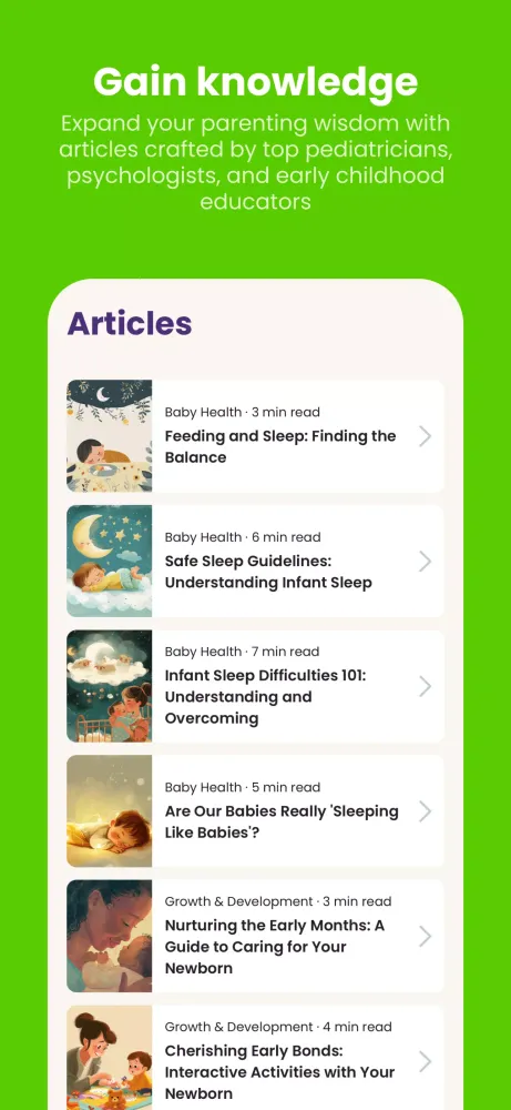 Baby Leap: Milestone Tracker应用截图