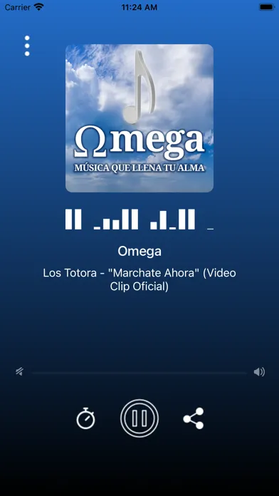 Capturas de tela do Omega Radio