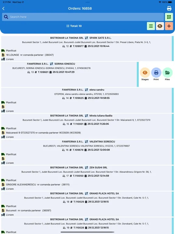 Скриншоты Logistica OSD iPad 