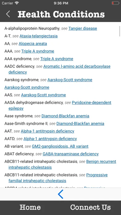 Capturas de tela do Gene Wiki