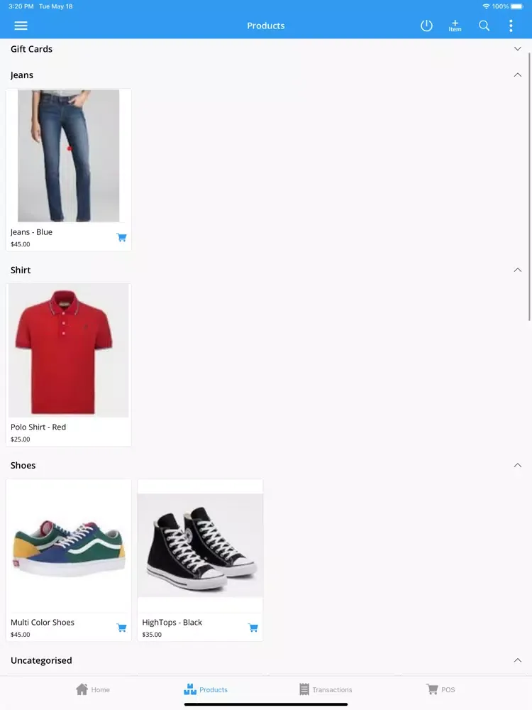 Omerse POS - Retail iPad  Screenshots