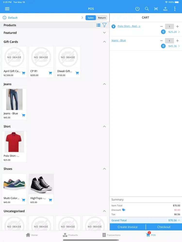 Omerse POS - Retail iPad  Screenshots