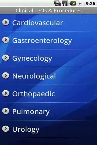 Capturas de tela do Clinical Tests & Procedures