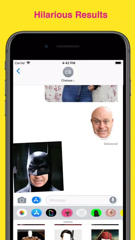 cute funny cutout hero sticker স্ক্রিনশট