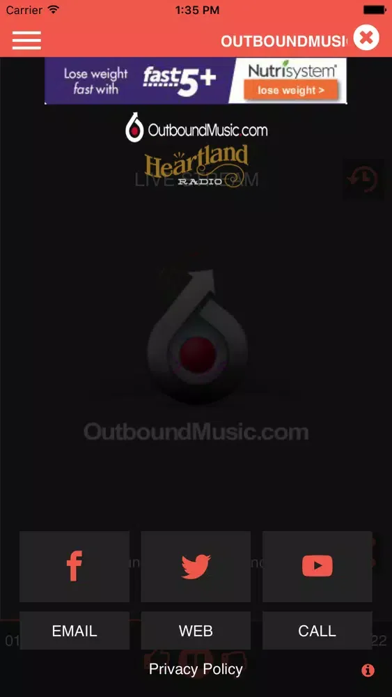 Zrzuty ekranu OutboundMusic- Heartland Radio