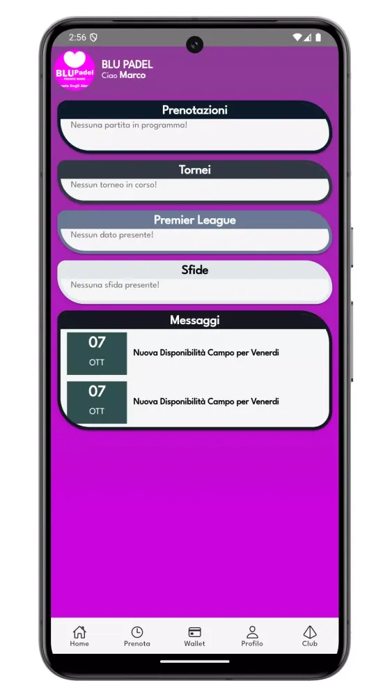 BLU Padel Roseto應用截圖
