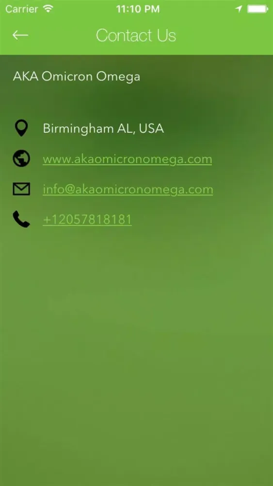 Tangkapan skrin Omicron Omega