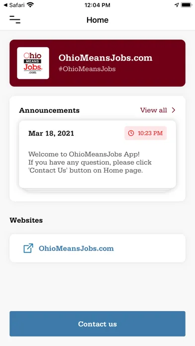 Capturas de tela do OhioMeansJobs - Look for jobs
