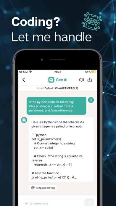 Скриншоты Gen AI - Omni Chatbot