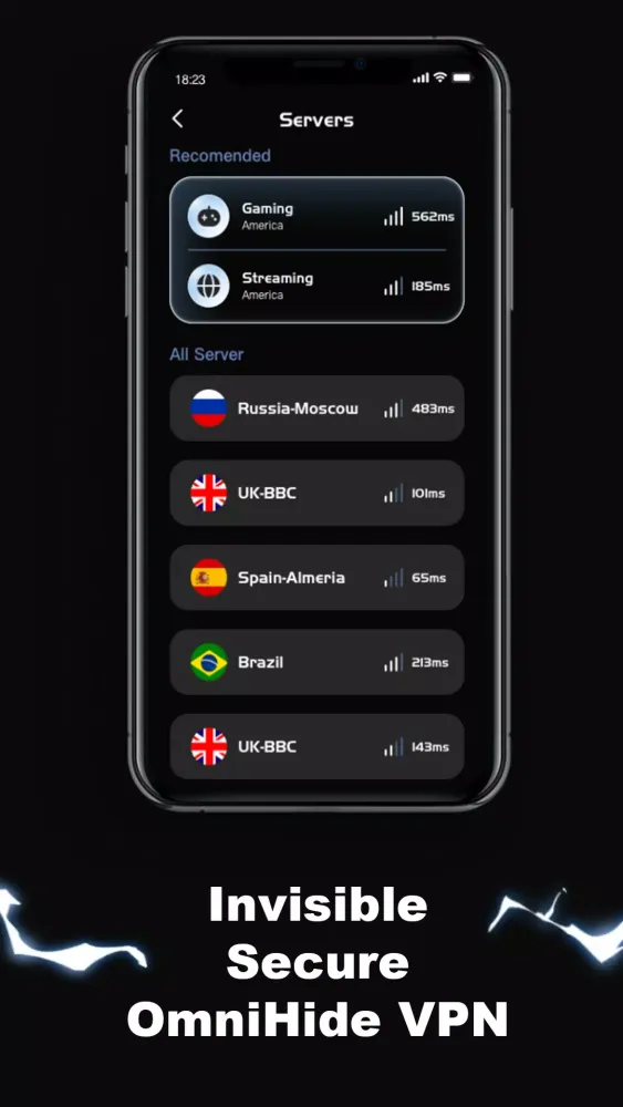 OmniHide VPN Screenshots