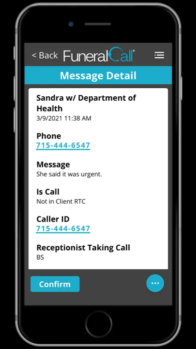FuneralCall Answering Service Screenshots