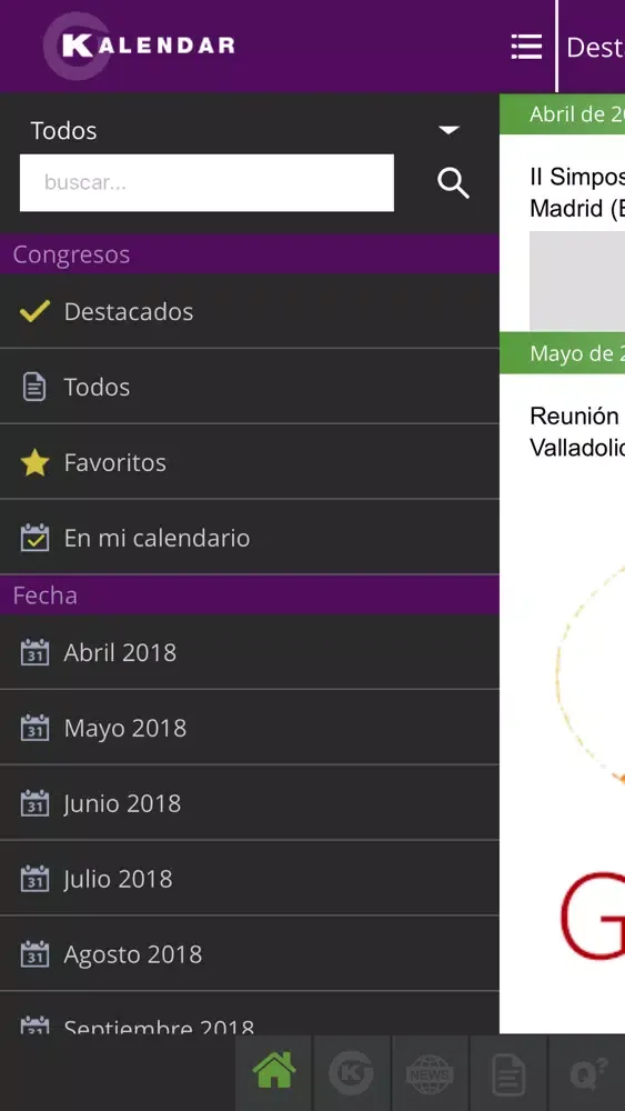 Kalendar App Congresos Médicos سکرین شاٹس