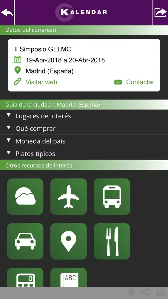 Kalendar App Congresos Médicos سکرین شاٹس