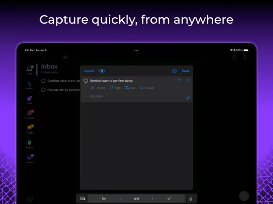 OmniFocus 4 iPad Screenshots