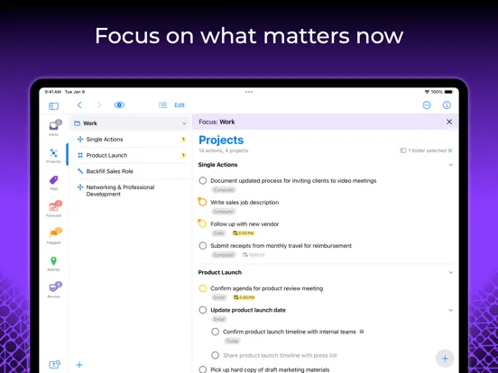 OmniFocus 4 iPad Screenshots